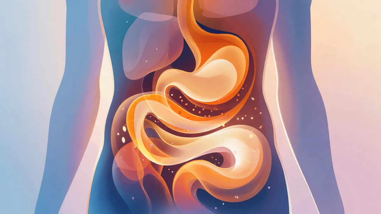 Abstract illustration of a calm, flowing digestive system
